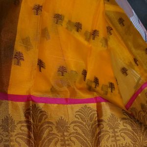 Yellow Colour Saree