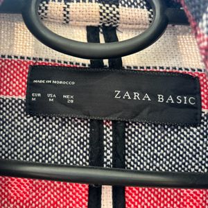 Zara Plaid Pea Coat/blazer