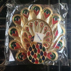 Acrylic Peacock Shape Kankavati/KumkumBox