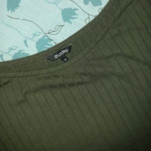 Olive Green Top Medium Size