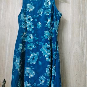 Flared Blue Dress