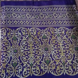 Premium Blue Silk Saree_NEW_With Blouse Pc_ Qty. 1