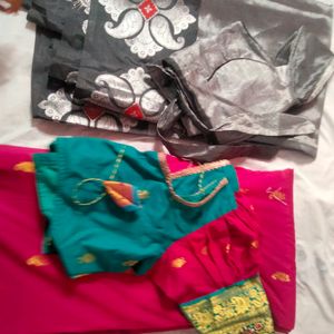 Combo Sarees Tissue And Cotten Silk Saree