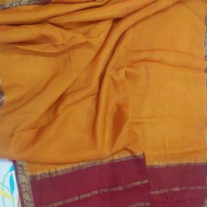 Good Condition Mysoore Silk Saree For Sale