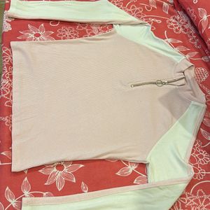 Baby Pink Full Sleeves Top (S)