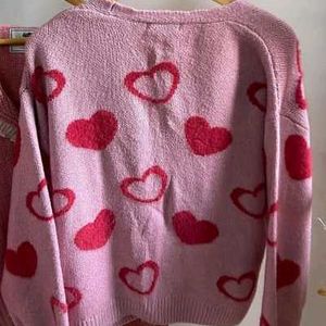 SALE!!! PINK HEARTS CARDIGAN