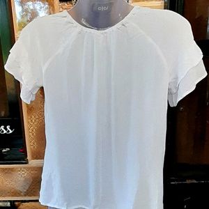 'Point Cove' Women's Embroidered White Top