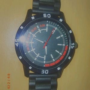 BLACK AND RED WATCH