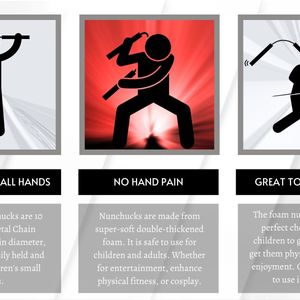 Nunchaku best for kids, beginners training and pra