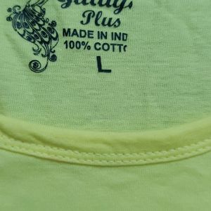 Women's Yellow Daily Wear Tshirt/Top