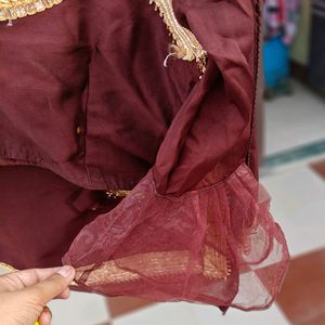 Saree With Stiched Blouse