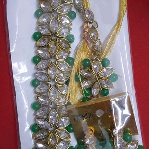 Green Kundan Chokar Set