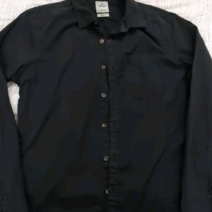 Wrogn Black Slim Shirt