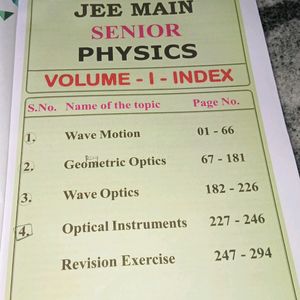 Jee Physics Senior Books