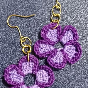 Light And Dark Purple Earrings