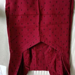 Red Pure Cotton Kurta