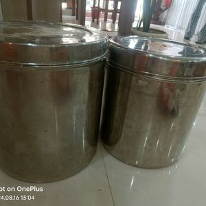 Hi I Want To Sell This Set Of 2 Steel Containers