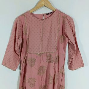 Peach Printed Kurta (Women)