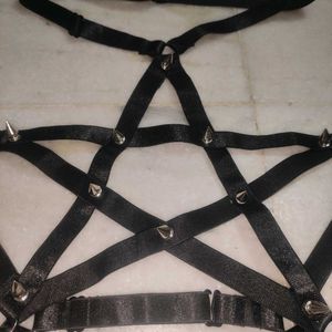 Gothic Punk Pentagram Body Harness🕸️🕷️