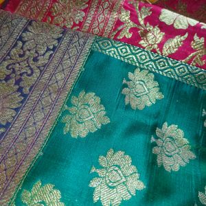 Brand New 2 Color Pure Banarasi Silk Saree