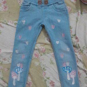 Girls Embroidery Jeans