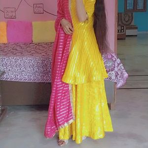 Beautiful yellow Haldi Ceremony Dress