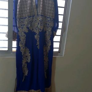 Party Wear Dazzling Royal Blue Kurta