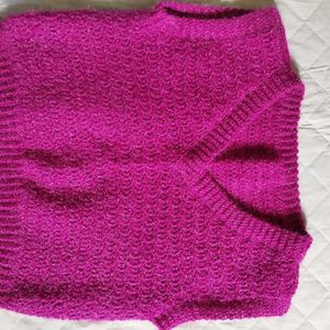 Sleeveless Crochet Sweater Unisex