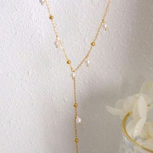 Dainty Pearl Tassle Necklace