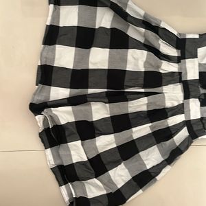 black & white anime checkered cosplay halter dress