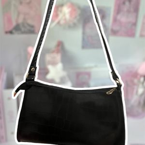 Black Baguette Bag