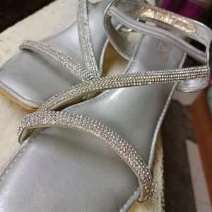 Silver Transparent Heel 2inch Diamond Strip