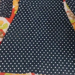 Black Frock With Polka Dots