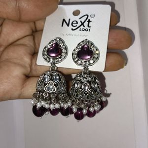 Bridal Party Wear Kundhan Earrings