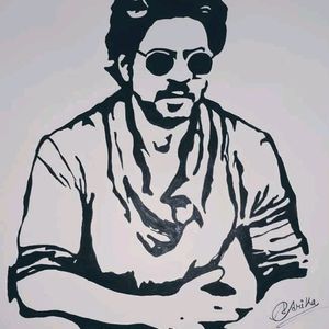 Handmade SHAHRUKH KHAN poster With Photo Frame