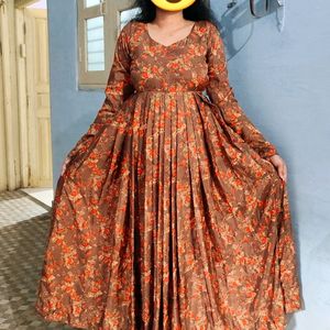 SILK Anarkali Gown