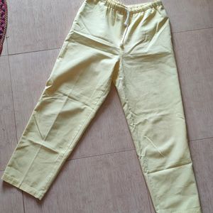 Light Yellow Women Pants