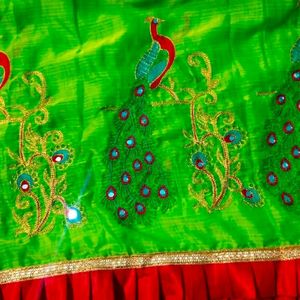 Beautiful Peacock 🦚 Embroidery Design Saree