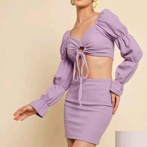 Lilac Ruched Cord set