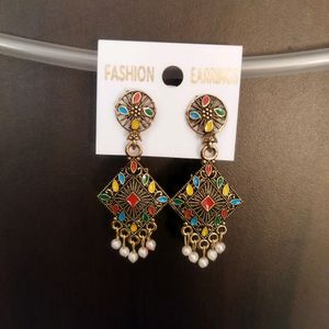 Rainbow Colored Earrings