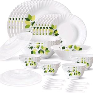 New Larah By Borosil 35 Pc Opalware Dinner Set