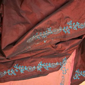 Price Reduced NEW Raw Silk Embroidered