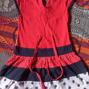 Red Cotton Frock(2)