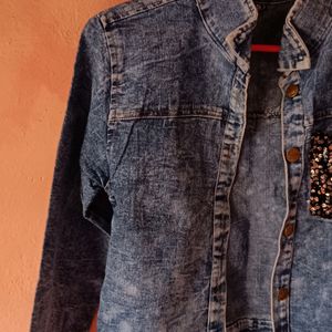 Sequin Denim Jacket