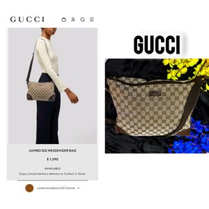 Gucci Authentic GG Monogram Canvas Massenger Bag