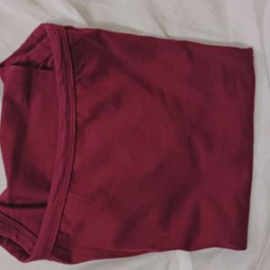 Boat Neck Maroon Top