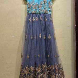 Ethnic Long Gown Grey Colour Size S