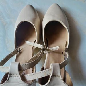 Beige Colour Heels For Women