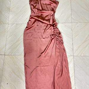 (Swap Available)Pink Satin Dress