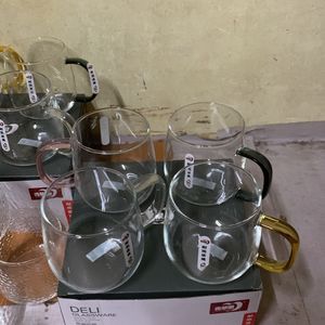Coffee Cups Glass Set Of 16